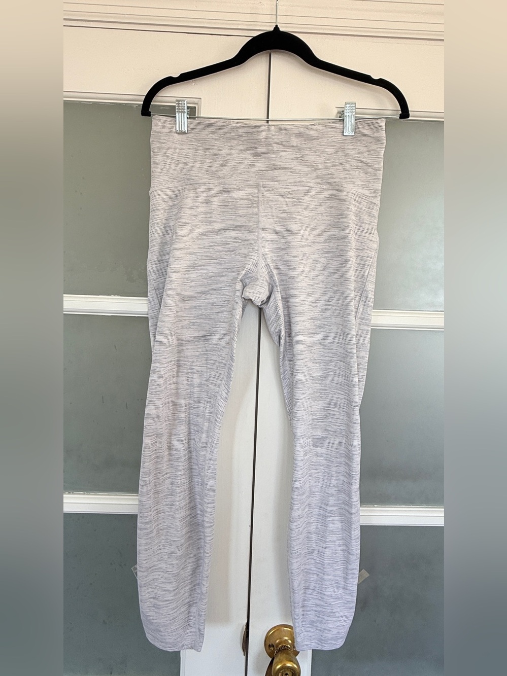 Lululemon Studio Pant II Heathered Gray Mesh Yoga Pants Size 10